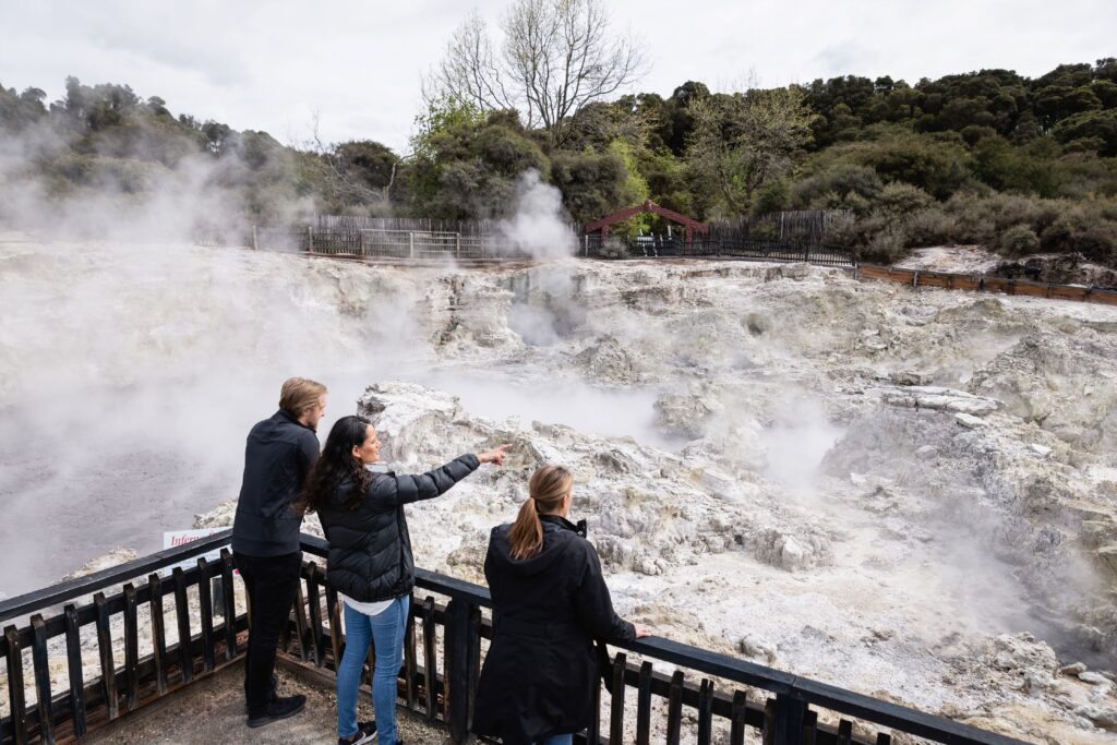 Geothermal landscape in Rotorua New Zealand